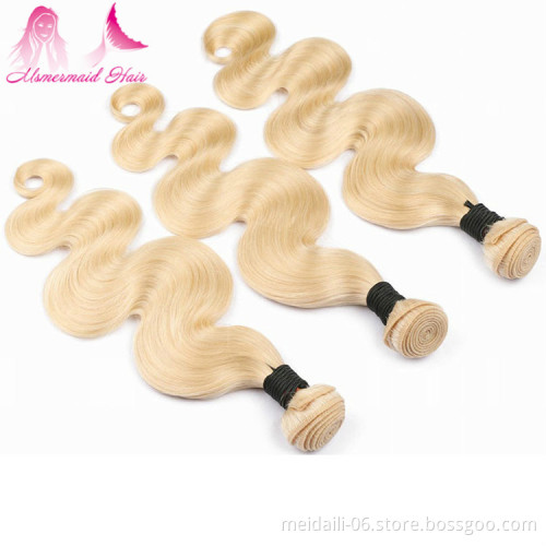 wholesale price color 613 blonde body wave hair virgin remy peruvian human hair weaving